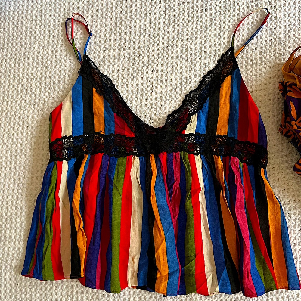 Zara Multicolored Striped Tank Size XS